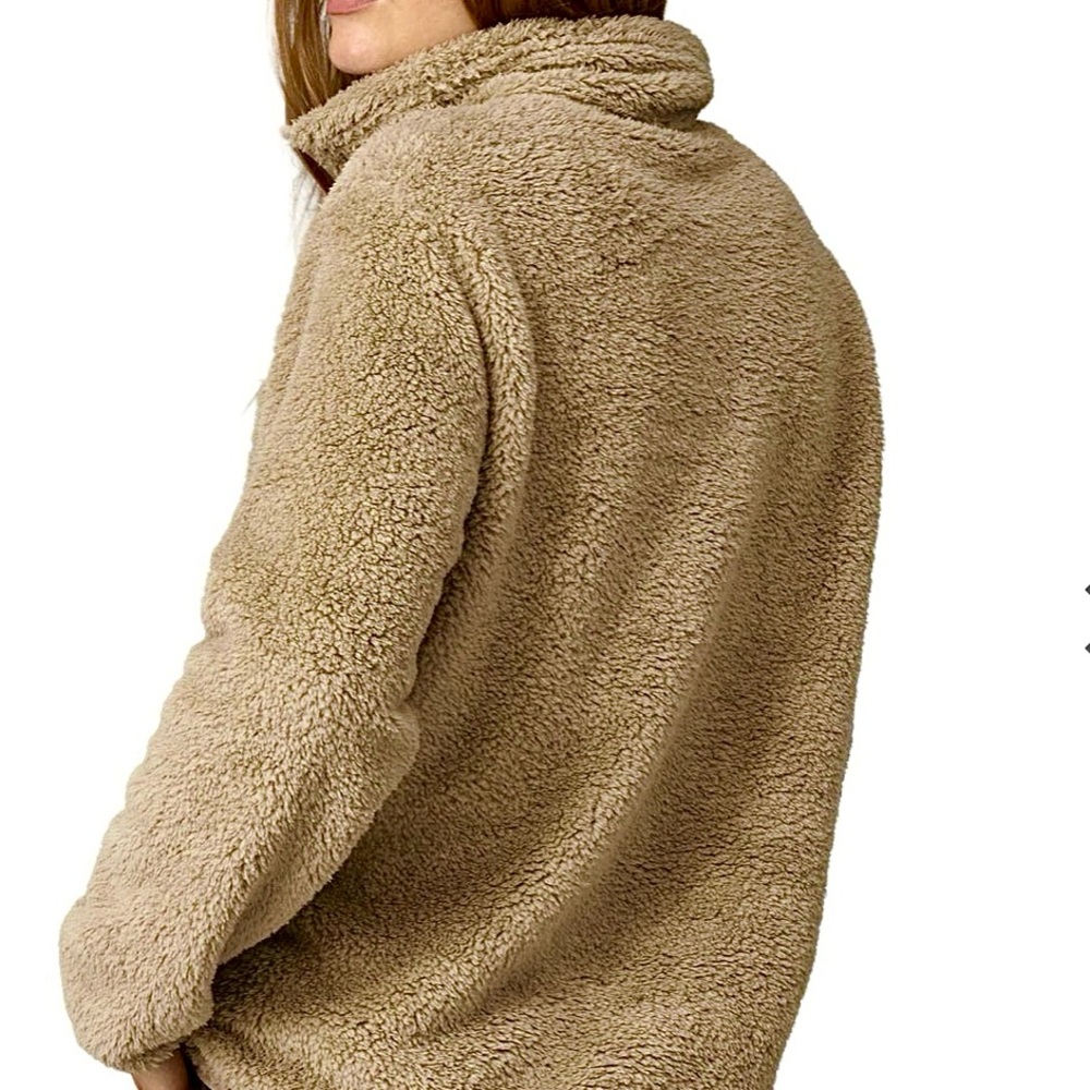 Patagonia Los Gatos Tan Fleece 1/4 Zip Pullover Jacket - Picture 5 of 5